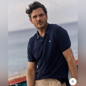 Southern Tide The Skipjack Teal Polo, Large, EUC